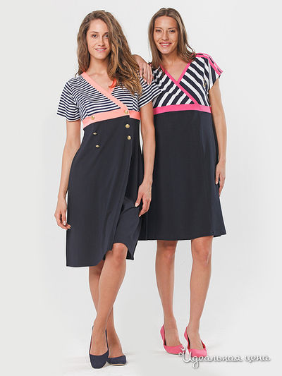 Платья Aqua, цвет синий, белый,фуксия