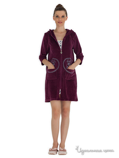 Комплект Hays, цвет бордовый, бело-розовый рисунок