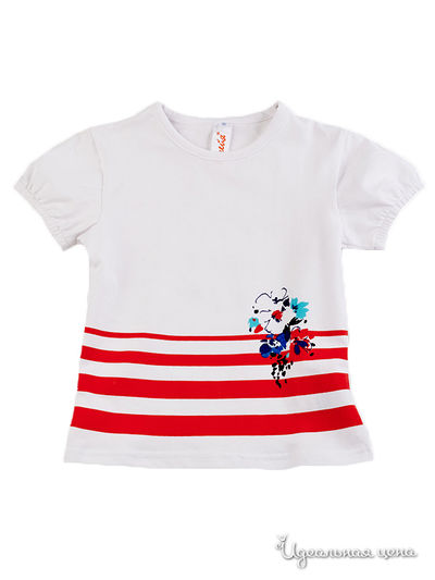 Джемпер Венейя, цвет белый+принт красный