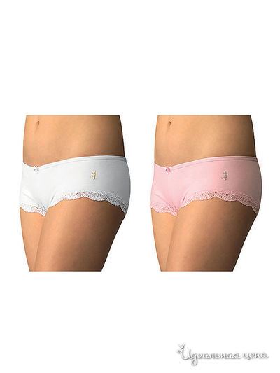 Трусы, 2шт Arina, цвет белый, розовый