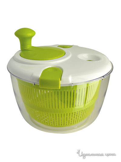 Сушилка для салата механическая Regent, цвет белый, салатовый