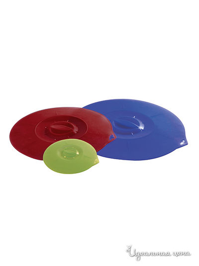 Набор  крышек 3 предмета, 26 см, 21.5 см, 10 см Regent, цвет синий, красный, зеленый
