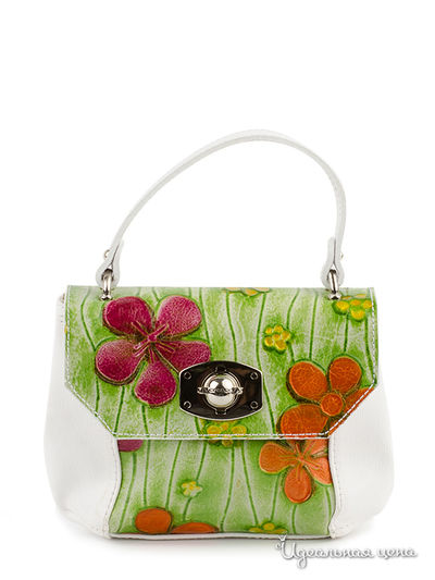 Сумка Di Gregorio, цвет белый, зеленый, оранжевый