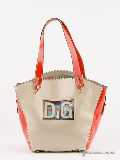 Сумка Di Gregorio, цвет оранжевый, бежевый