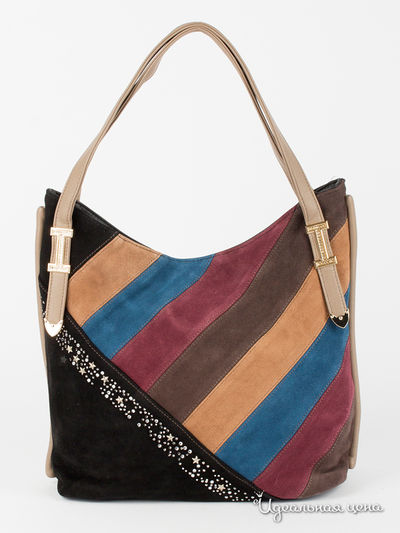 Сумка Blu Style, цвет черный/коричневый/синий/бордовый