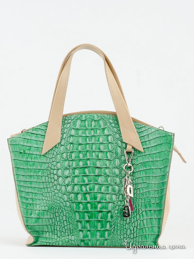 Сумка Di Gregorio, цвет бежевый, зеленый