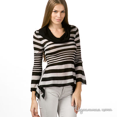 Туника Sergio Falconi, цвет цвет белый / темно-коричневый