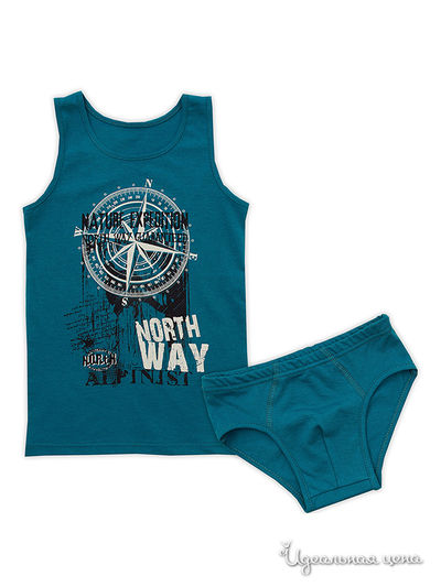 Комплект Апрель, цвет "Альпинист" морская волна Печать: Компас