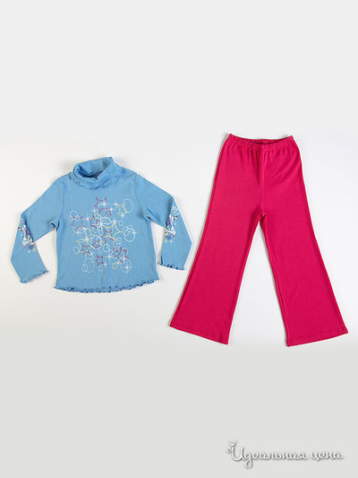 Комплект Апрель, цвет "Звездопад" голубой+малина Печать: Звезды