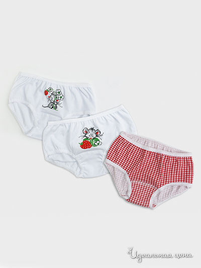 Комплект Апрель, цвет "Лакомка" белый+клетка красный