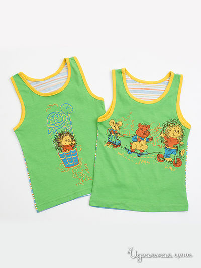 Комплект Апрель, цвет "Маленький ежик" салат+полосатый рейс