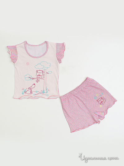 Комплект Апрель, цвет "Поиграем" клетка розовый