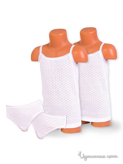 Комплект Апрель, цвет "Узоры" белый