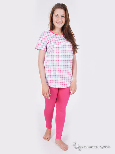Комплект Апрель, цвет клетка малина+малина