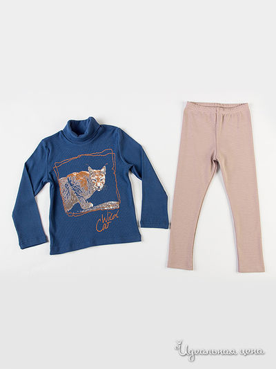 Комплект Апрель, цвет синий Печать: Рысь