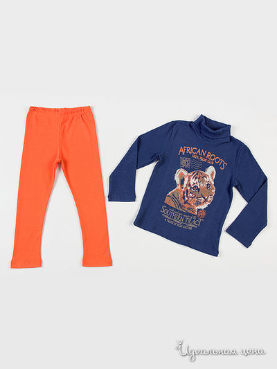 Комплект Апрель, цвет синий Печать: Тигренок