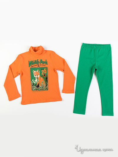 Комплект Апрель, цвет оранжевый+зеленый Печать: Лисенок