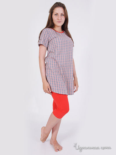 Комплект Апрель, цвет клетка маленький ковбой+красный