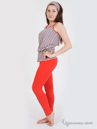 Комплект Апрель, цвет клетка маленький ковбой+красный
