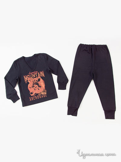 Комплект Апрель, цвет черный Печать: Волчий оскал