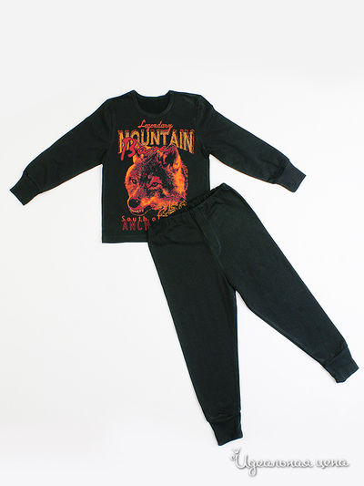 Комплект Апрель, цвет черный Печать: Волчий оскал