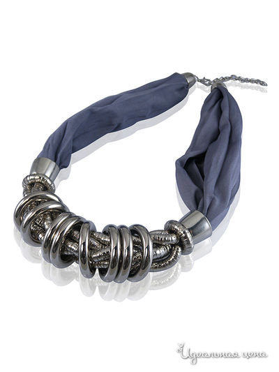 Бусы Стильные штучки, цвет серый