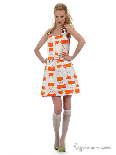 Сарафан Artwizard, цвет белый, оранжевый