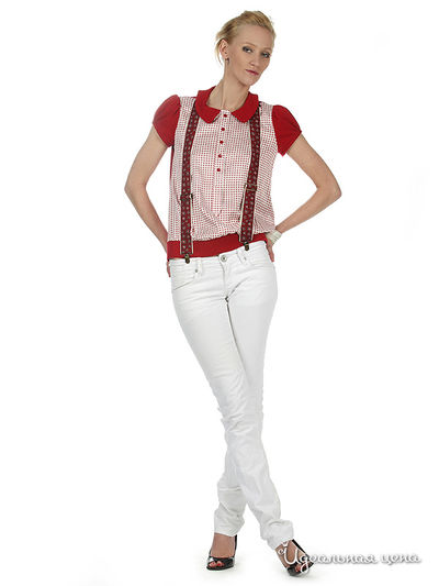 Блуза Artwizard, цвет белый, красный