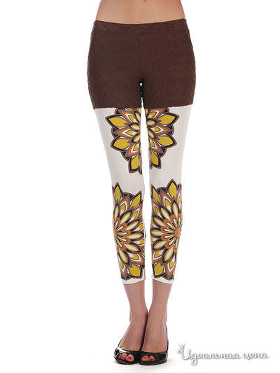 Леггинсы Artwizard, цвет белый, желтый, коричневый