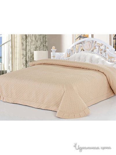 Покрывало стёганое, 240х260 Softline, цвет светло-оранжевый