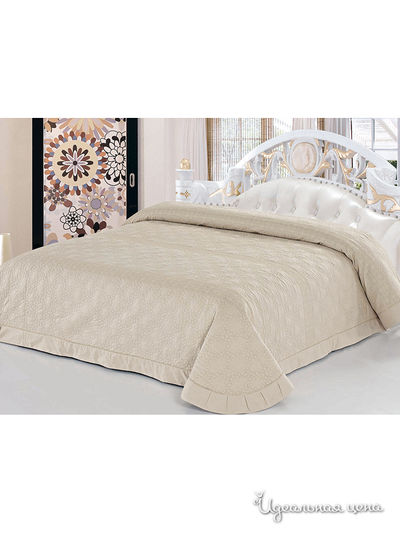 Покрывало стёганое, 240х260 Softline, цвет сетло-бежевый