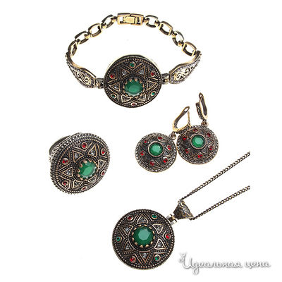 Комплект Migura, цвет бронзовый с чернением,зеленый,красный