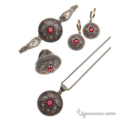 Комплект Migura, цвет бронзовый с чернением,красный