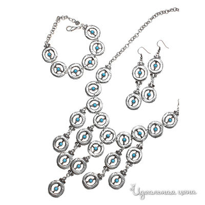 Комплект Migura, цвет серебряный с чернением,голубой