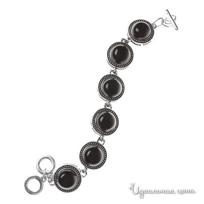 Браслет Migura, цвет серебряный,черный