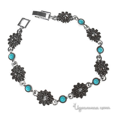 Браслет Migura, цвет серебряный,бирюзовый,т.серый