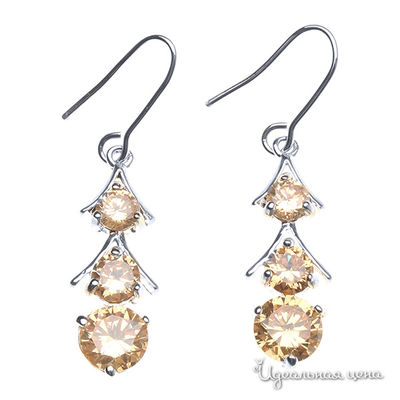 Серьги Migura, цвет серебряный,желтый