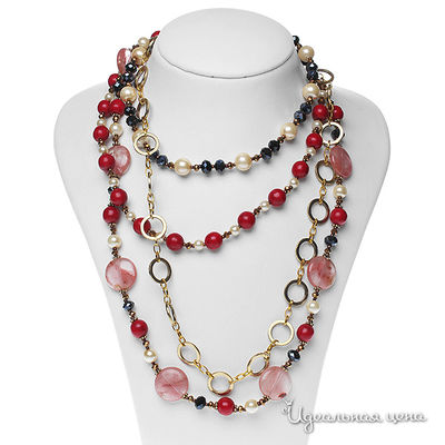 Бусы Migura, цвет красный, синий, белый, розовый