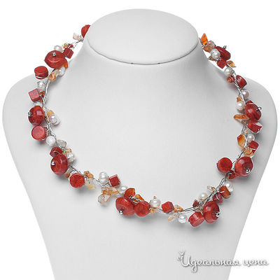 Колье Migura, цвет оранжевый, белый