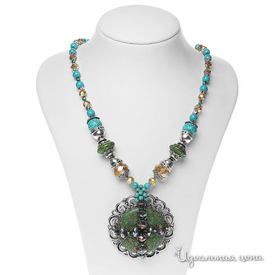 Колье Migura, цвет голубой, желтый, зеленый