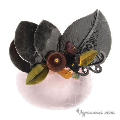 Брошь Migura, цвет золотой,зеленый,голубой