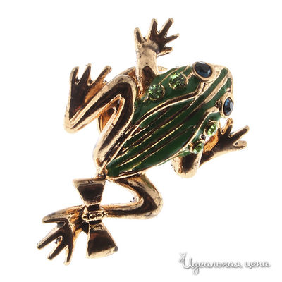 Брошь Migura, цвет серебряный, зеленый