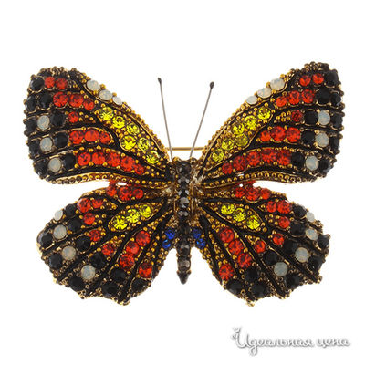 Брошь Migura, цвет черный, желтый, красный