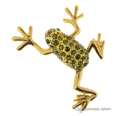 Брошь Migura, цвет золотой, зеленый