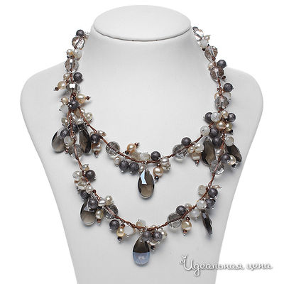 Бусы Migura, цвет серый, коричневый