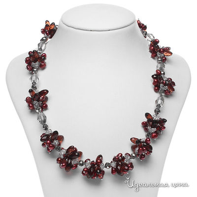 Бусы Эсмеральда, цвет красный, коричневый