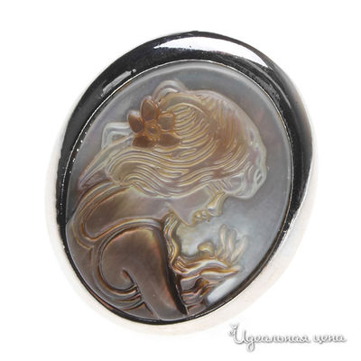 Кольцо Migura, цвет серебряный, бежевый