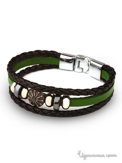 Браслет Ice & High, цвет черный, зеленый