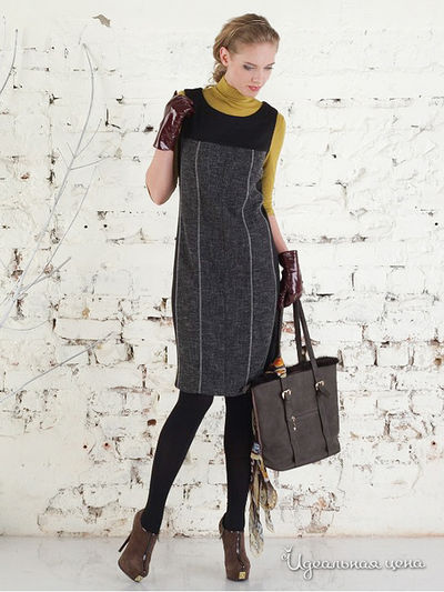 Платье Valeria Lux, цвет черный, серый