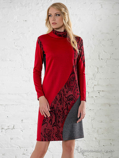 Платье Том, цвет красный, серый (RW)